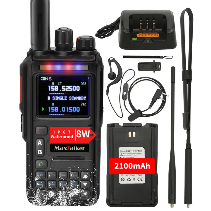 MaxTalker TK-W60 Handheld Ham Radio IP67 Waterproof