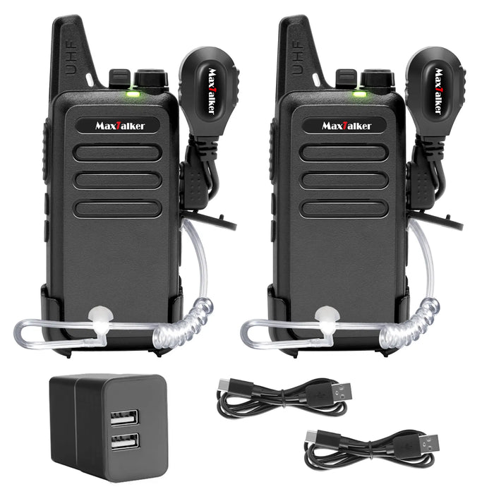 MaxTalker MT1 Walkie Talkies FRS Rechargeable Walkie Talkies Long Range