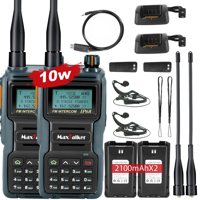 MaxTalker TK-W70 10W Ham Radio IP68 Waterproof