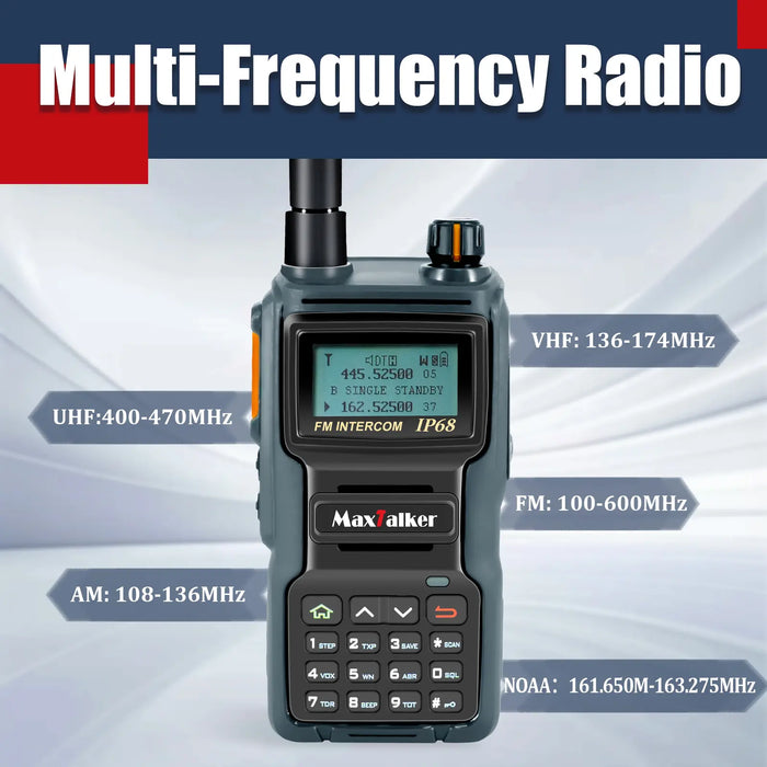 MaxTalker TK-W70 10W Ham Radio IP68 Waterproof