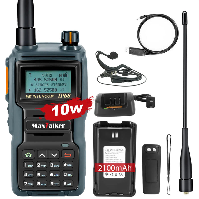 MaxTalker TK-W70 10W Ham Radio IP68 Waterproof